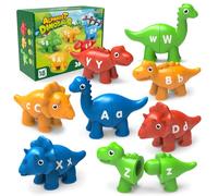 Learning Toys for 2 3 4 5 Year Old, 26PCS Dinosaur Alphabet Learning Toys with Uppercase and Lowercase,Preschool Activities Montessori Fine Motor Toys for Toddlers Kids Age 18M+ Boys Girls Gift