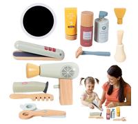 Learning Toys - Kids woden Hair Dresser Bag, Complete Stylist Kit With Wood Comb, Pretend Play Cosmetics Creative Play | Imagination, Social Skills For toddler & Preschool Children