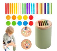 Learning Toys Sorting Colorful Shapes - 9.2x6.2cm Stacking Wooden Silicone Counting Cube A Preschool Educational Activities Development Kit