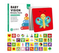 Learning - Vision Stimulation Cards, Double-Sided 20 Card Set, High Contrast Patterns | Early Childhood Educational Toy for Cognitive Development, Interactive Play,