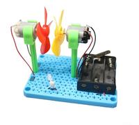 Learning Wind Power with Children's STEM Wind Turbine Kit Featuring Assembly Materials to Teach Energy, Physics, and Environmental Science (No dimming)