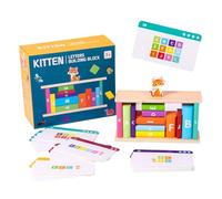 Learning Wooden Stacking Blocks English Symbols and Designs for Children Baby Stacking Blocks