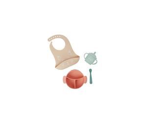 LEARN'ISY baby feeding set, silicone toddler weaning set, 15-24 months, Fox