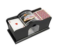 LearnLyrics 1/2 Card Shuffler Hand - Automatic Card Shuffler Machine | Mixing Card Shuffler Machine, Poker Shuffling Machine, Travel Card Games Card Mixing for Playing Cards 23x11x11cm