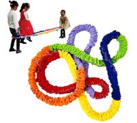 LearnLyrics 1/2pcs Pull Rope for Kids - Sensory Sports Equipment, Rainbow Band Sensory Rainbow Color Rope Training Band Running Ring Rope Band, 3 Meters (4 Persons), Se référer au descriptif, pull