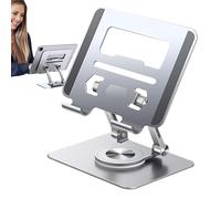 LearnLyrics 360 Degree Rotating Computer - Portable Aluminum Alloy Holder, Foldable Laptop Bracket Riser, Durable Desktop Accessory | Reliable Accessory For Desks, Mobile Phone, Laptop
