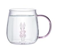 LearnLyrics 3D Creature Figure Mug - 380ml Double Walled Insulated Glass Cup, Heat Proof Cute Transparent Drinkware, Coffee Juice Tea Milk Water Drinks | Home Office Travel Kitchen Item for Daily Use