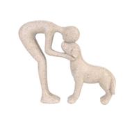 LearnLyrics Abstract Person and Dog - Sculpture Head-to-Head Bonding Statue