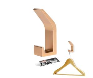 LearnLyrics Aluminum Hooks - Heavy Duty Foldable, Wall Door Holder Hanger, Rust-Resistant Folding Coat Rack, Single Hook Accessory | Space Saving Organizational Solution for Bedroom Kitchen Entryway