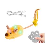 LearnLyrics Automatic Robotic Mouse - Rechargeable Squeaking Moving Toy, Realistic Furry Plush, Smart Sensing Pet Plaything, Physical Mental Exercise Gear | Mouse Toy for Active Kittens