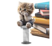 LearnLyrics Automotive Decor - Wiggly Kitten Figure Ornament, 2D PVC Inside Auto Accessories, Nodding Head Shaking Figure, Amusing Pet Owners Gadget | Vehicle Accessory for Girls Guys Driver
