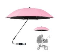 LearnLyrics Baby Stroller Parasol - Stroller Umbrella Clamp, Baby Stroller Umbrella Parasol | Extra Large UV Protection Sun Umbrella with Clamp, 360 Degree Waterproof Umbrella for Sun Protection