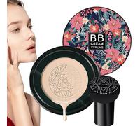 LearnLyrics BB Cream Foundation Makeup,BB Cream Mushroom Air Cushion - Moisturizing Concealer Makeup Base for Friends Women