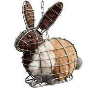 LearnLyrics Bird Nesting Equipment Holder - Refillable Metal Basket Ornament, Handmade Fiber Nest for Birds | for Outdoor Canary, Garden, Park, Tree and Patio