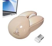 LearnLyrics Bunny Cordless Clicky - 1200DPI Mini Travel Peripheral, Cute Creature Design Controller, Quiet Smooth Electronic Hardware | Notebook Computer Office for Girls Home Study
