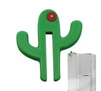 LearnLyrics Cactus Towel Hook - 20g Lightweight PP, Adhesive Removable Hanging Peg, 3D Printed Green Plant Wall Decor | Space Saving Design Waterproof Vertical Storage Hanger for Bath Closet Entryway