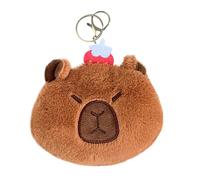 LearnLyrics Capybara Coin Holder for Keychain - Stylish Adorable Animal Small Coin Bag - Capybara Small Coin Bag Keychain Key Ring Holder Clip for Daily, Outgoing, Vacation, Shopping, Dating