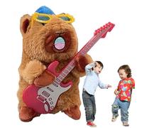 LearnLyrics Capybara Stuffed Animal - Electric Dancing Toy Vocal Recording & Playback Function, Plush Doll with Guitar | Funny Musical Gift for Girlfriend Boyfriend Wife Kids Bedroom Decoration