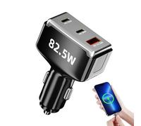 LearnLyrics Car Charger Adapter,Car Charger - Super Fast USB Type C Car Charger Adapter with Multiple Ports | 82.5W 3-Port Car Charger Super Fast Charging
