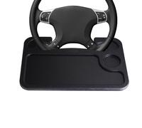 LearnLyrics Car Desk Laptop Mount - Foldable Auto Tray, In Car Workstation Provides Meal Support Writing Gaming Convenience With Cup Holder | Vehicle Utility Accessory For Passengers Long Journeys