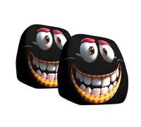LearnLyrics Car Headrest Cover, Funny Cartoon Soft Double-Sided Printed Case - Creative Car Headrest Covers - for Trip Daily Commuting Home Trick Party Fall Event Racing Driving