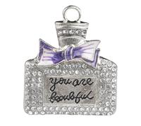 LearnLyrics Car Vent Clip, Bling Car Air Fan Clip, Rhinestone Perfume Bottle Car Decoration - Perfume Conditioner Auto Accessories