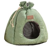 LearnLyrics Cat Cave Bed - Cozy Cat Houses, Waterproof Cat Hideaway Pod | Warm Pet Furniture, Comfortable Kitten Bed, Portable Cushion Washable Compatible Winter Pet Bed for Home Travel Outdoor Use