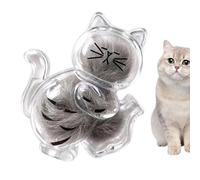 LearnLyrics Cat Whisker Storage Case,Kitten Shaped Transparent Magnetic - Cat Hair Collector Memorial Case,for Fridge Washer Dorm Commute Apartment Boyfriend Girlfriend Friends