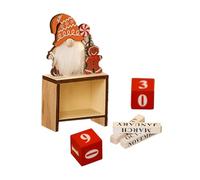 LearnLyrics Christmas Blocks Countdown Calendar Blocks | Small Wooden Blocks for Christmas Decoration - Advent Calendar Decoration, Countdown Blocks