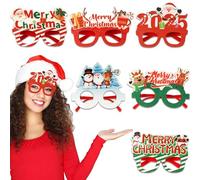 LearnLyrics Christmas Glass,2025 Eyewear Santa Claus, Holiday Glasses Party Decorations - for Men Women Kids Boys Girls Events Party Goodie Bag Photo Booth Holiday Parades