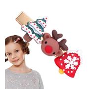 LearnLyrics Christmas Hair Clips for Girls - Holiday Cute Clips Barrettes for Kids | Festive Hair Styling Pins, Cutie Festive Hairpins Stocking Stuffers for Kids, Girls