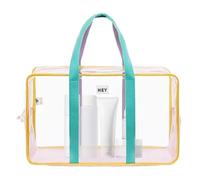 LearnLyrics Clear Pool Bag | Pool Bag with Zipper Capacity: laundry storage bag for bottles, travel pool bag for bedrooms, Pink, Consulte la descripción