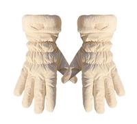 LearnLyrics Cold Weather Gloves, Thick Winter Gloves, Warm Winter Touch Screen Mitten - Windproof Water Resistant Mittens for Women, Thermal Soft Lightweight Running Gloves, Cream colour, Se référer