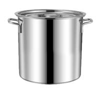 LearnLyrics Cooking Pot, Stainless Steel Soup Bucket, Whole Clad Stock Pot, Commercial Stock Pot with Lid, Multi Purpose Stew Pot, Large Capacity Canning Pot, Sauce Pot Steamer Cookware for Home