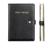 LearnLyrics Course Yardage Log - Golf PU Score Journal, Tournament Tracking Book | Multi-Page Pocket Notebook, Game Summary Register with Shot Entry for Club Players Tee Practice Recording Green Gift