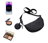 LearnLyrics Crescent Sling Bag - 27x17cm Nylon Purse, Waterproof Adjustable Shoulder Strap with Compact Storage Design | Long-lasting Durability Lightweight Daily Pack for Work Travel Outdoor Dates