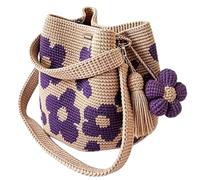 LearnLyrics Crochet Purse - Crochet Handmade Comfortable Flower Tote