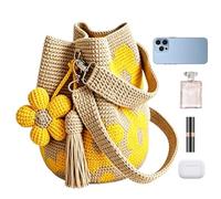 LearnLyrics Crochet Purse - Crochet Handmade Comfortable Flower Tote