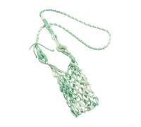 LearnLyrics Crocheted Cross Body Bag Portable Boho Hands-Free Hollow Holder