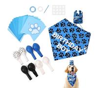 LearnLyrics Dog Decorations, Adjustable Dog Birthday Bandana, Dog Girl Birthday Bandanas Set, Dog Scarf, Pet Birthday Supplies For Small Medium Dogs Pets
