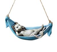 LearnLyrics Dragon Garden Statue - Dragon Resin Statue Outdoor | Artistic Display Hammock Sleeping Dragon Sculptures, Resin Waterproof Tree Rope Crafts Animal Sculptures for All Season, 13.5x7x5.5cm