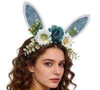 LearnLyrics Easter Bunny Headband | Festive Cute Adjustable Cosplay Decoration - Kids Bunny Headband Party Favor - for Photo Booth Birthday Makeup Christmas Party Gatherings