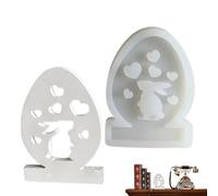 LearnLyrics Easter Bunny Resin Molds,Rabbit Silicone Resin Mold, Easter Rabbit Sculpture Resin Casting Mold, Easter Bunny Resin Casting Mold