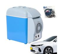 LearnLyrics Electric Cooling Chest - Insulated Car Fridge, Thermal Food Holder | Compact 7.5L Heat Cool Box, Silent -Mode Mini Storage Solution with Temperature Retention for Camping and Cars