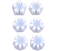 LearnLyrics Flower Pour Cup,6-pcs Fluid Art Painting Supplies Petals Silicone Paint Pour Cups - Making Painting Tools Drawing Accessories with 5 6 7 8 9 10 Multi Slots