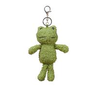 LearnLyrics Frog Keychain Plush - Cute Stuffed Animal Charm, Soft Green Frog Figure | Mini Toy Pendant for Bags Keys Backpack, Key Ring Accessory for Teens Kids Girls Boys Gift Decoration Use