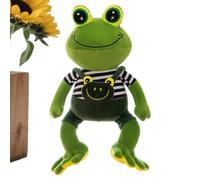 LearnLyrics Frog Stuffed Animal,Cuddly Smiling Decorative Throw Pillows | Stuffed Animals Plush Toys Doll | for Boys Girls Women Men Home Living Room Bed Shelf Desk Car Travel Birthday