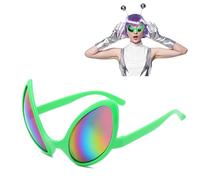 LearnLyrics Funny Alien Glasses,Alien Durable Alternative Modeling Glasses - Rainbow Sunglasses Halloween Party Props Supplies