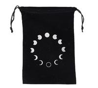 LearnLyrics Game Dice Bag, Tarot Card Pouch, Velvet Crystal Carry Pouch 4.72 x 7.09 Inch, Multifunctional Stand to Hold Tarot Cards, Crystals, Se référer au descriptif, Refer to Description