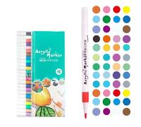 LearnLyrics Glass Coloring Kit, Acrylic Paint Pens, Quick Dry, Waterproof Acrylic Painting Supplies, Pens for Fabric, Stone, Wood, Metal, Porcelain